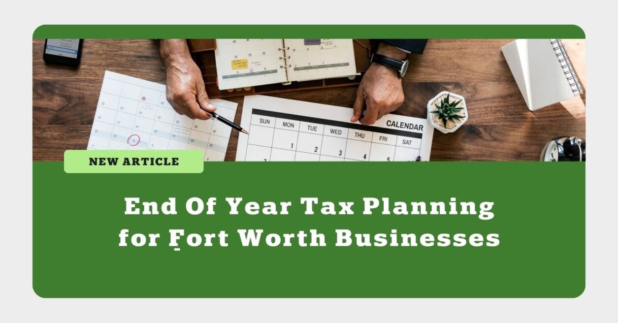 End Of Year Tax Planning