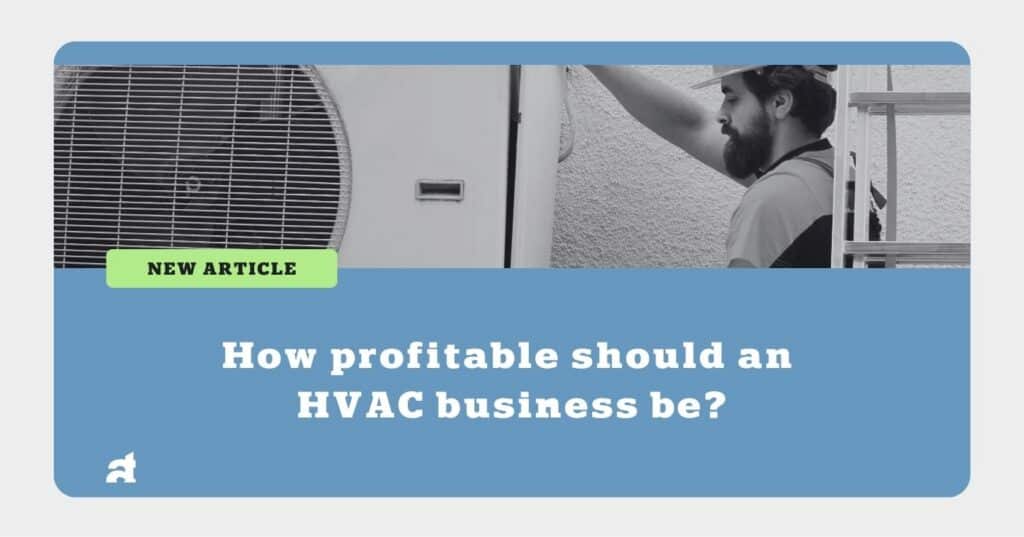 How profitable should an HVAC business