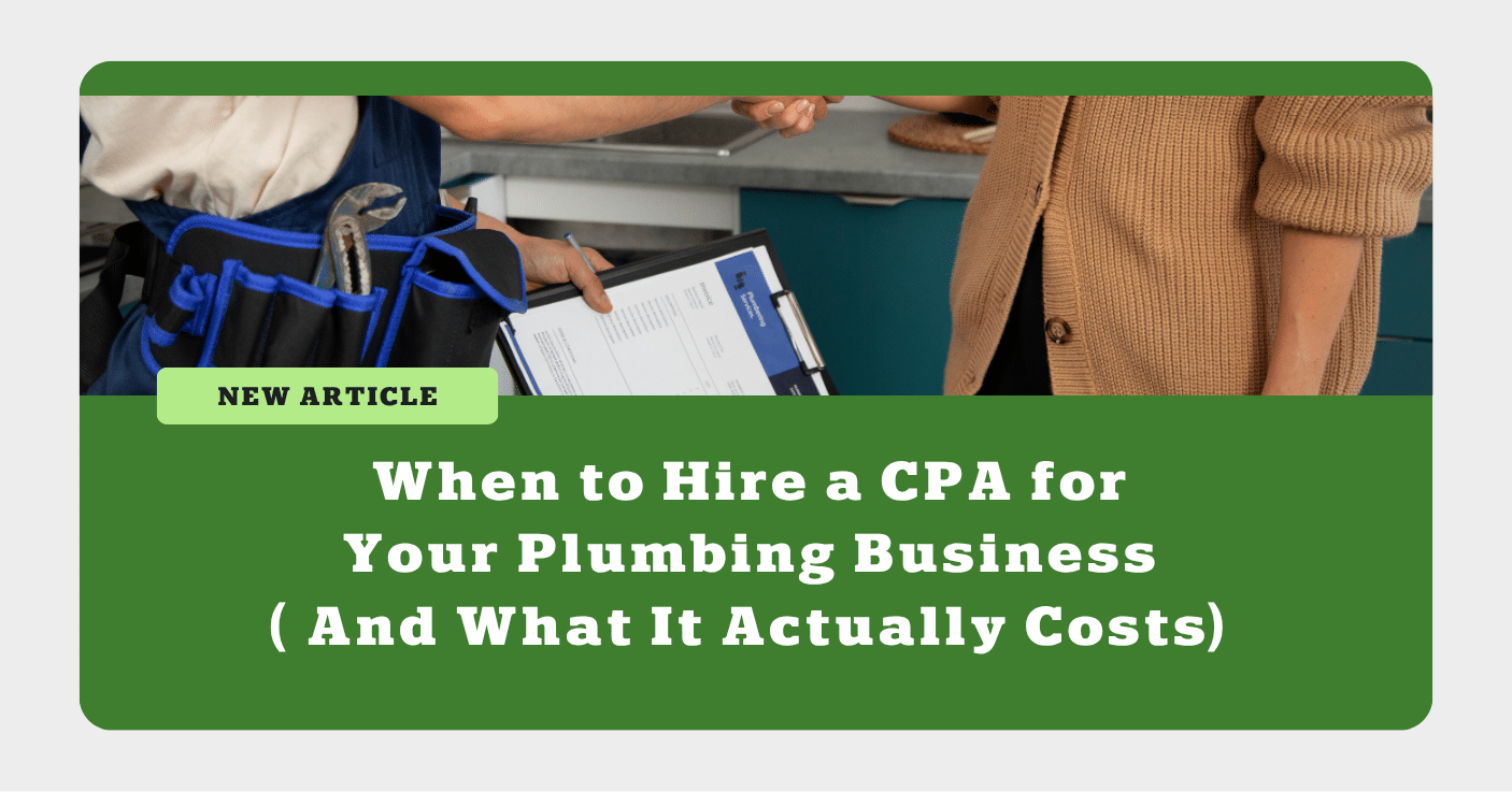 hire a CPA for your plumbing business