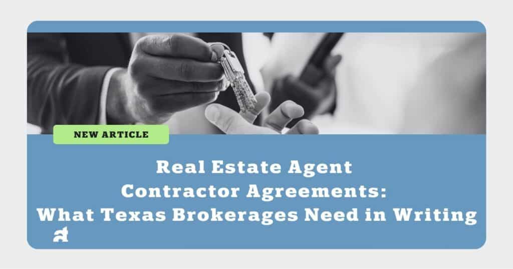 Real Estate Agent Contractor Agreements